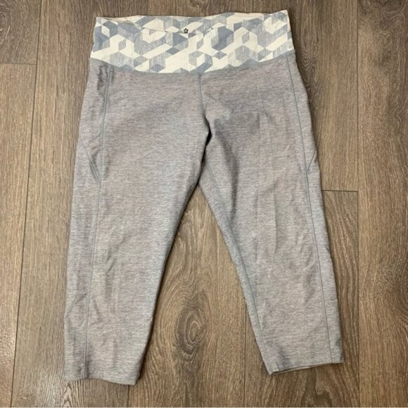 Tuff Athletics Training Women's Capri Pants Leggings Sportswear Size Small Grey - Picture 3 of 7